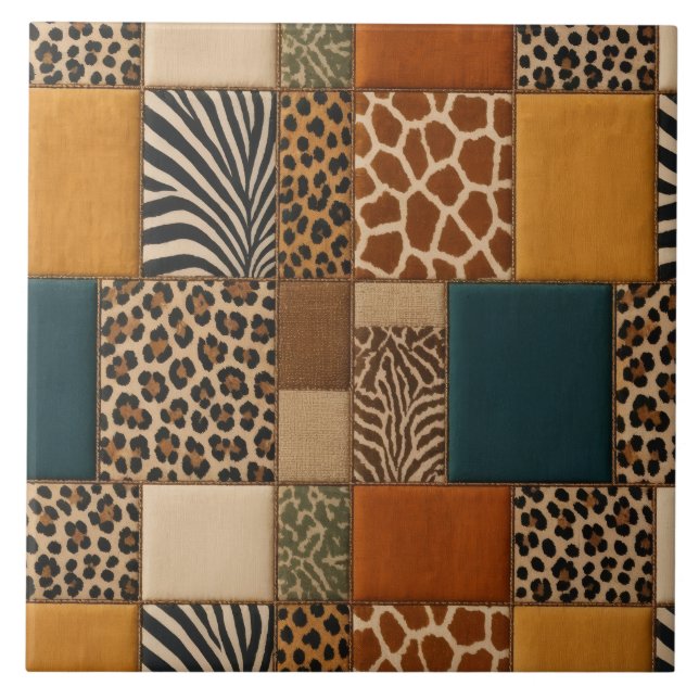 Patchwork Animal Print Tile (Front)