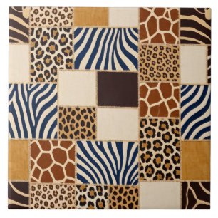 Patchwork Animal Print Tile