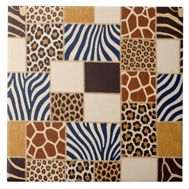Patchwork Animal Print Tile (Front)