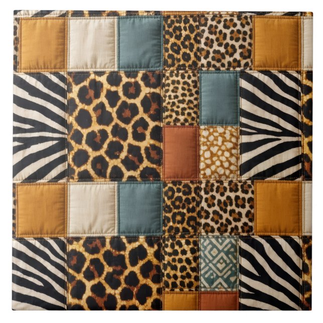 Patchwork Animal Print Tile (Front)