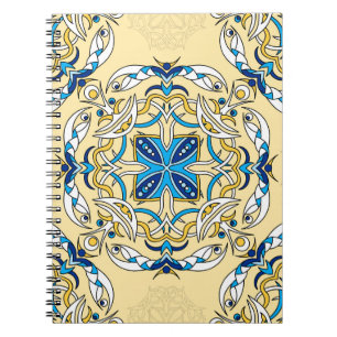 Patchwork Arabic Floral Vintage Texture Notebook