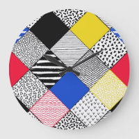 Patchwork background: birds, polka dots.