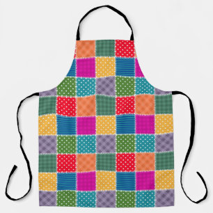 Patchwork Background: Diverse Pattern Mix Apron