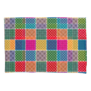 Patchwork Background: Diverse Pattern Mix Pillowcase