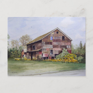 Patchwork Barn-postcard Postcard