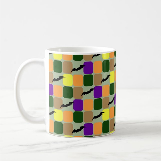 Patchwork Bats Coffee Mug (Left)