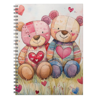 Patchwork Bears Valentine Notebook