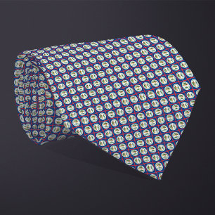 Patchwork Belise Flag Pattern  Tie