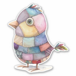 Patchwork Bird Sticker