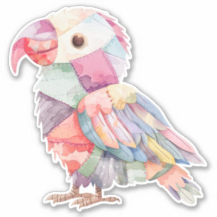 Patchwork Bird Sticker