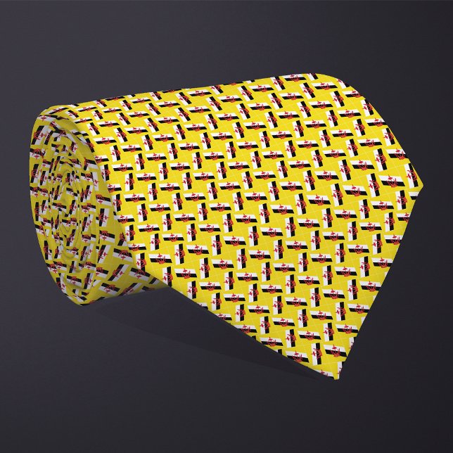 Patchwork Brunei Flag Pattern  Tie (Creator Uploaded)