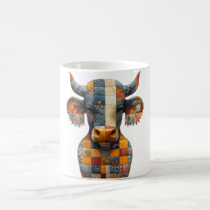 Patchwork Bull Mug