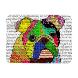 Patchwork Bulldog Magnet