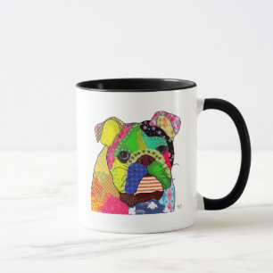 Patchwork Bulldog Mug