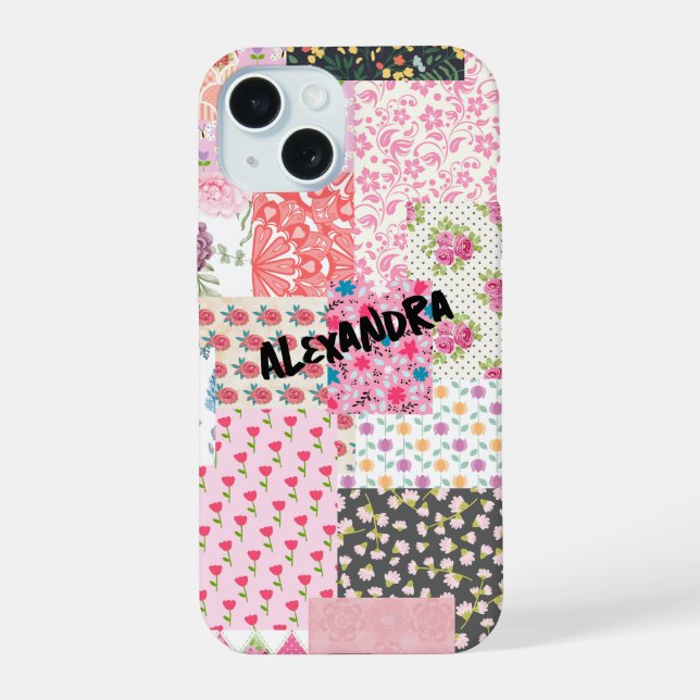 Patchwork Collage, Colourful & Creative  Phone Cas iPhone 15 Case (Back)