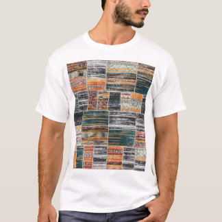 Patchwork collage mix, quilt pattern print. T-Shirt
