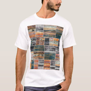 Patchwork collage mix, quilt pattern print. T-Shirt