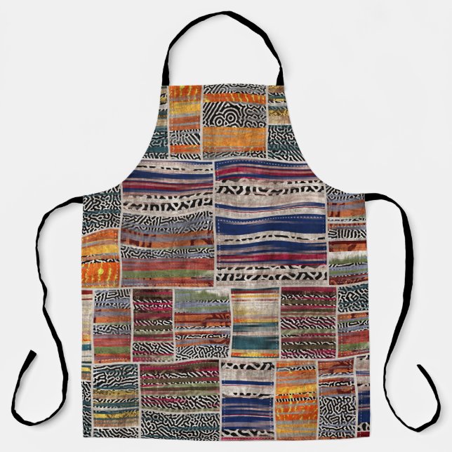 Patchwork collage: mixed quilt pattern. apron (Front)