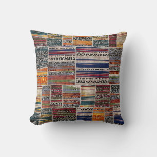 Patchwork collage: mixed quilt pattern. cushion