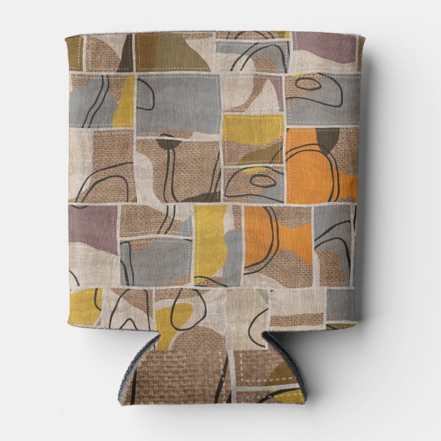 Patchwork collage, quilt mix pattern can cooler (Front)