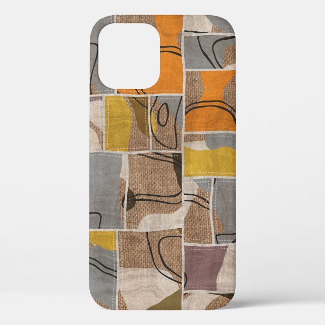 Patchwork collage, quilt mix pattern Case-Mate iPhone case (Back)