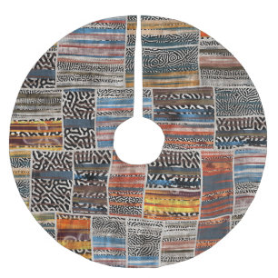 Patchwork Collage: Quilt Pattern Extravaganza Brushed Polyester Tree Skirt