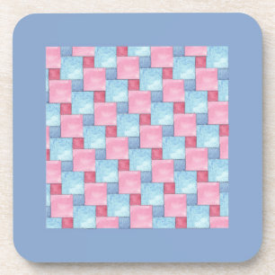 Patchwork Cork Coaster, Pinks, Blues Coaster