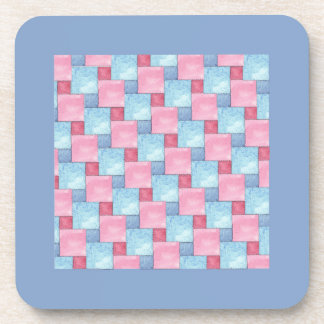 Patchwork Cork Coaster, Pinks, Blues Coaster