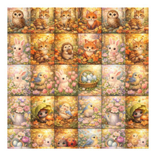 Patchwork, Cozy Inspired Color Block Design Photo Print