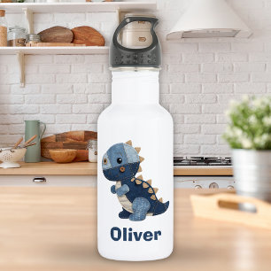 Patchwork Denim Baby T-Rex 532 Ml Water Bottle