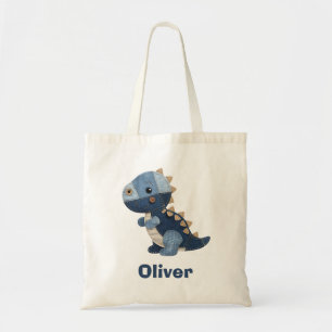 Patchwork Denim Baby T-Rex Tote Bag