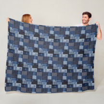 Patchwork Denim Fabric Art Illustration No20