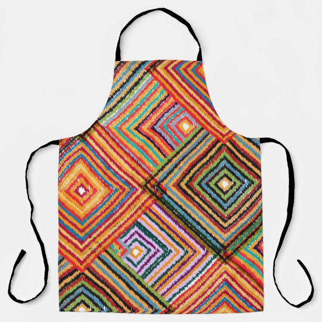 Patchwork Design with Aztec Squares. Apron (Front)