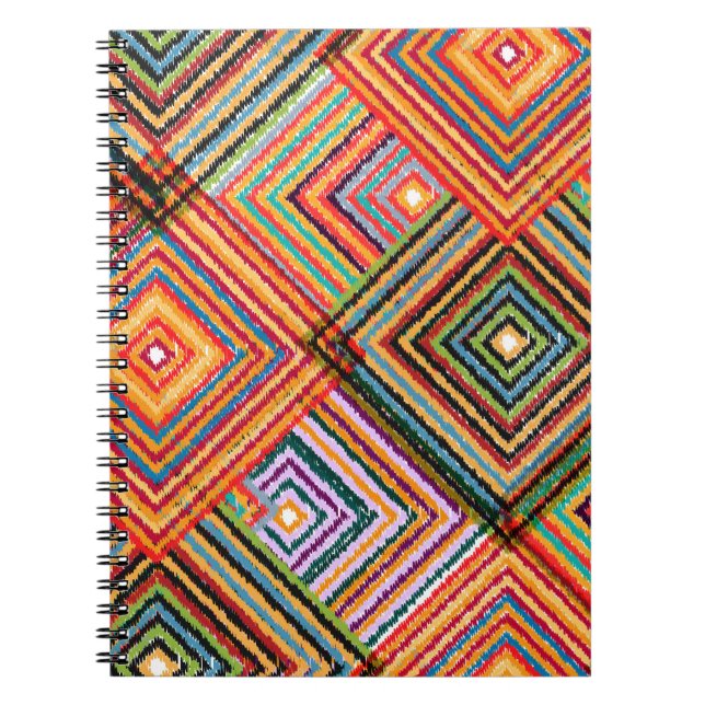 Patchwork Design with Aztec Squares. Notebook (Front)