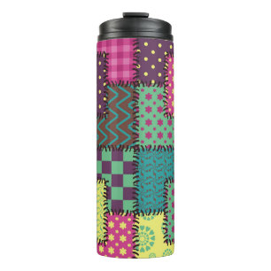 Patchwork: Diverse Patterns Background Thermal Tumbler