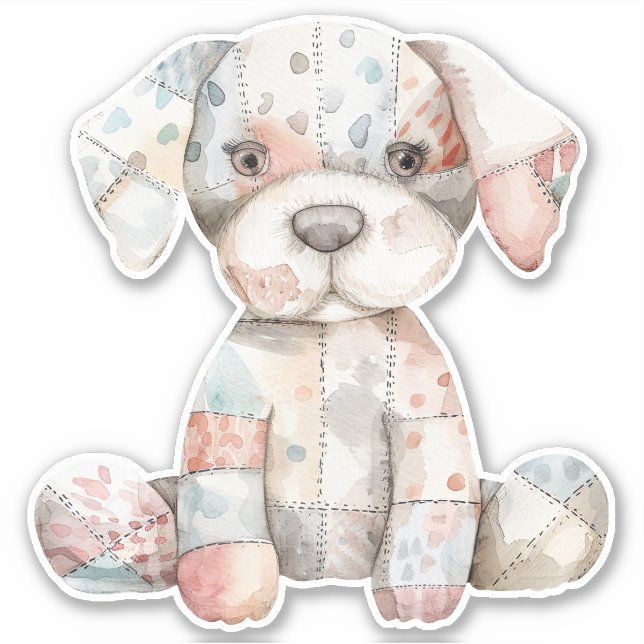Patchwork Dog Sticker (Front)