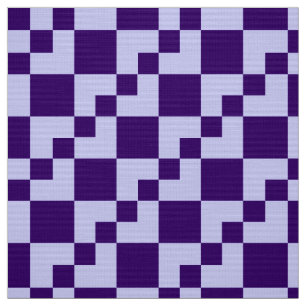 Patchwork Domino - Powder Blue and Deep Purple Fabric