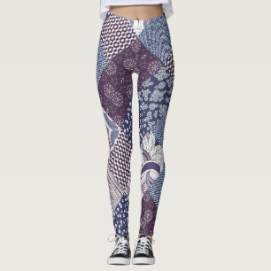 Patchwork Doodle: Vintage Boho Seamless. Leggings