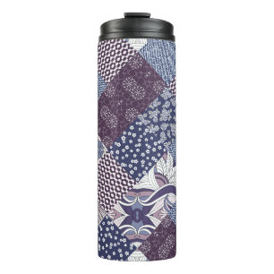 Patchwork Doodle: Vintage Boho Seamless. Thermal Tumbler