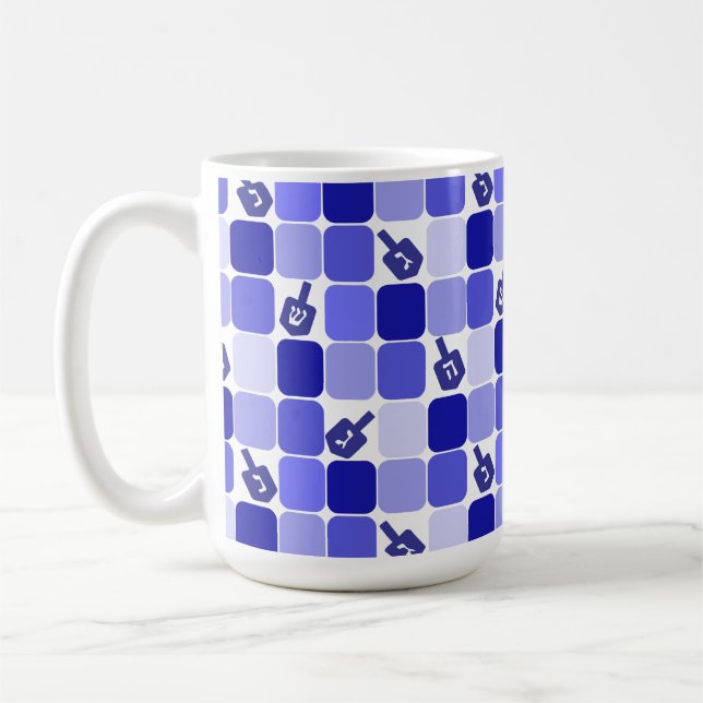 Patchwork Dreidels Coffee Mug (Left)