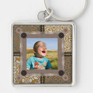 Patchwork Enthusiast Photo Frame Key Ring
