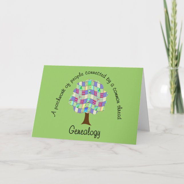 Patchwork Family Tree Card (Front)