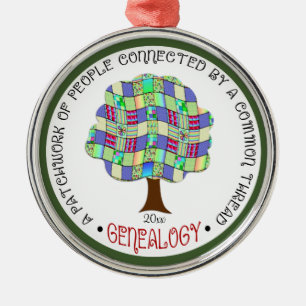 Patchwork Family Tree Genealogy Gift Elegant Metal Tree Decoration