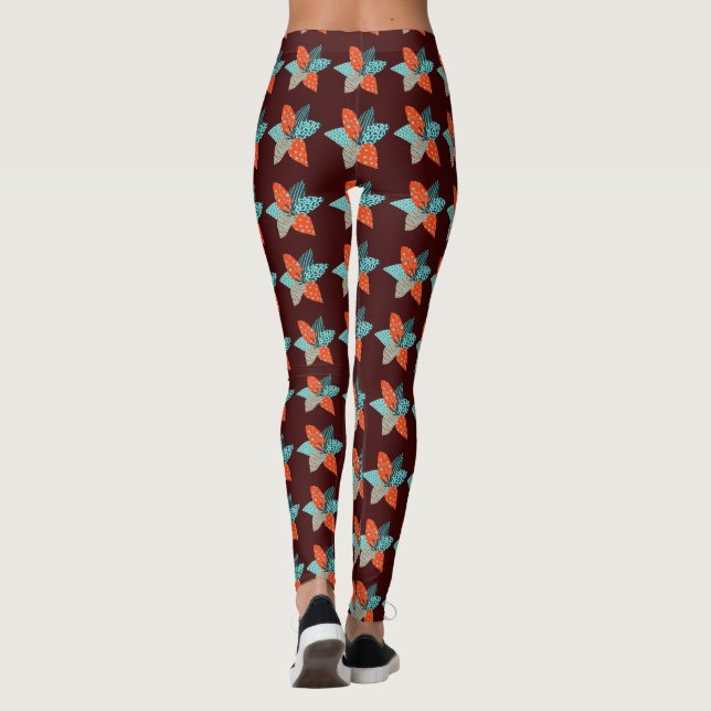 Patchwork  Flower Leggings (Back)