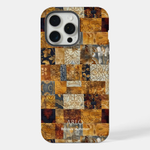 Patchwork Fusion Harmony – Rustic Modern Art iPhone 15 Pro Max Case