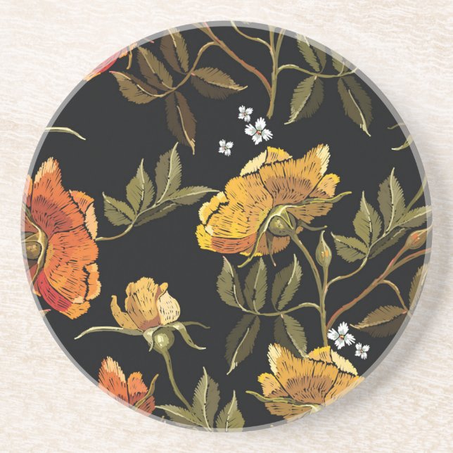 Patchwork Gentle: Hand Drawing Design Coaster (Front)