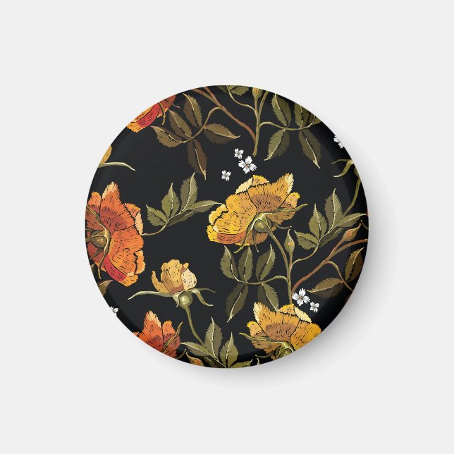 Patchwork Gentle: Hand Drawing Design Magnet (Front)