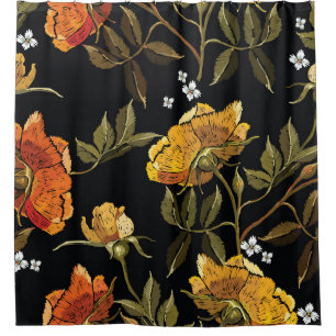 Patchwork Gentle: Hand Drawing Design Shower Curtain