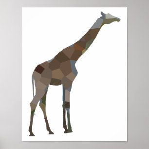 Patchwork Giraffe Poster