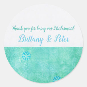 Patchwork Graffiti Bridal Wedding Classic Round Sticker